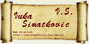 Vuka Simatković vizit kartica